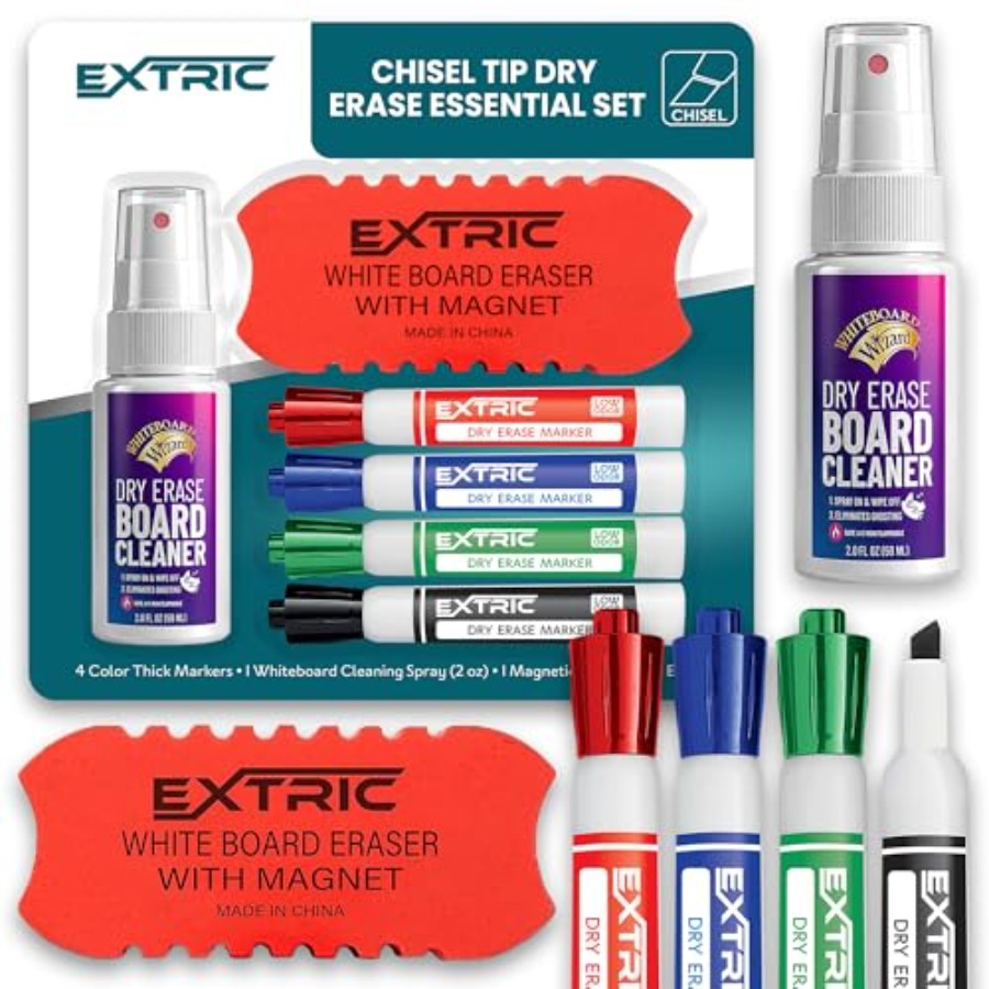 Whiteboard Marker Set - Ensemble de marqueurs effaçables à sec,