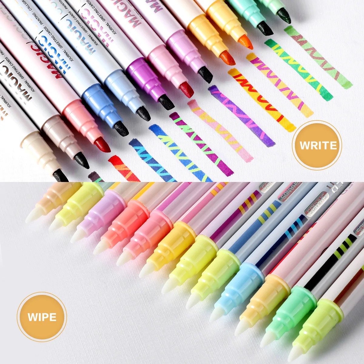 Highlighter Set Pastel - Ensemble de 12 surligneurs magiques à