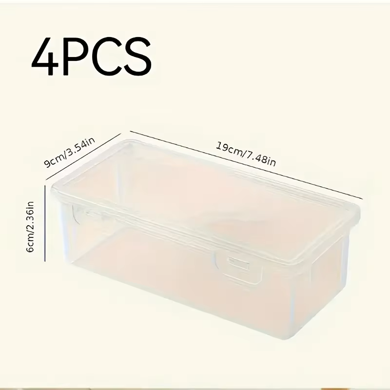 Stationery And Office Supply Stores - 4 Grandes Boîtes de Rangement Transparentes