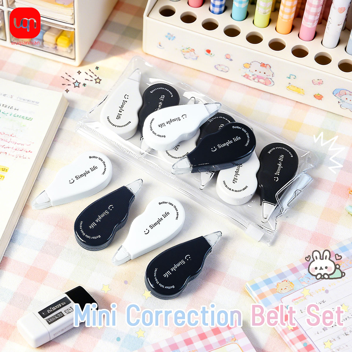 Office Supply Office Stationery Items - WQN - Mini ruban correcteur noir