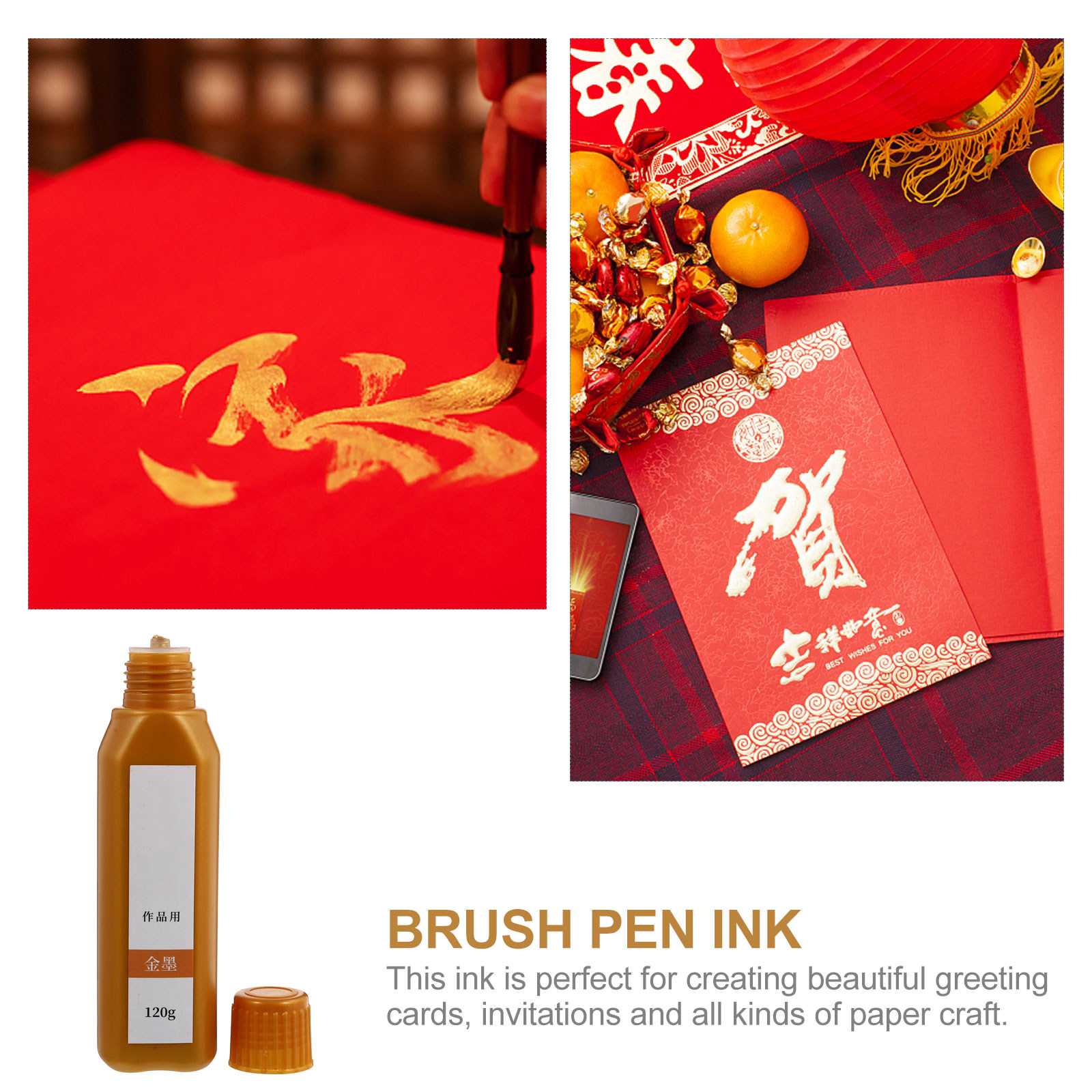 Calligraphy Ink Bottle - Bouteille d'encre pour calligraphie, matériau naturel,
