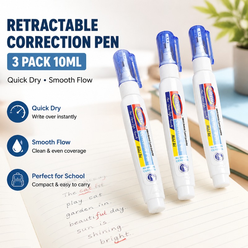 Correction Fluid White - Liquide correcteur à séchage rapide, effaceur