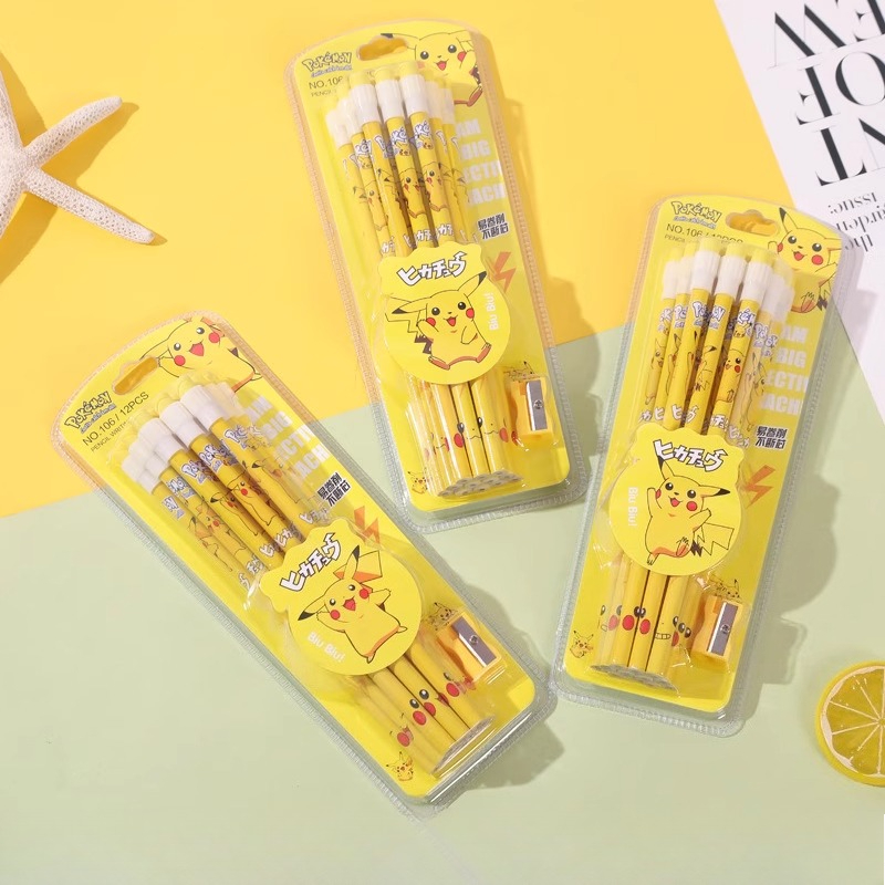Crayons pokemon avec gomme et  - Office Supply Office Stationery Items avis et prix